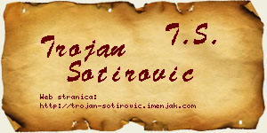 Trojan Sotirović vizit kartica